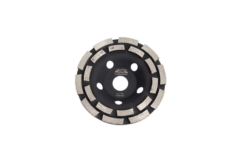 Чашка алмазная шлифовальная двурядная 125х22.2 мм Gepard GP0808-125