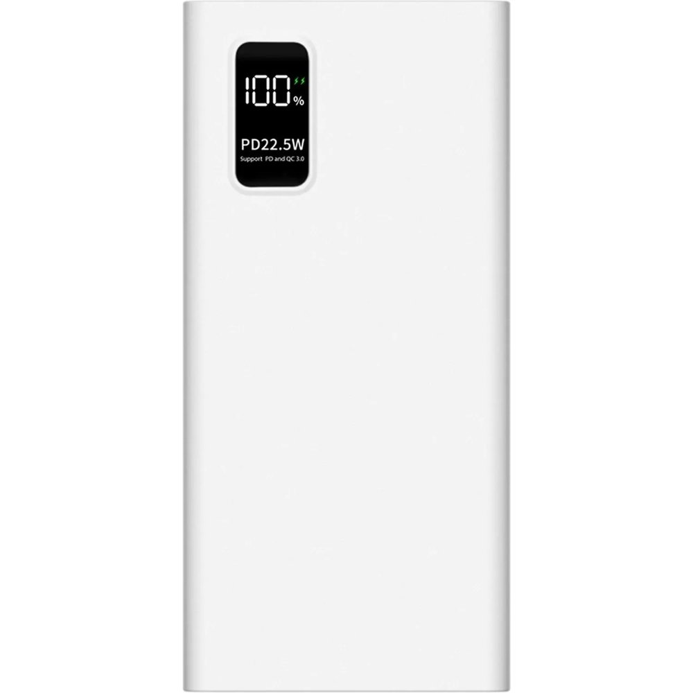 Внешний аккумулятор PERO PB05 10000 mAh,Li-Pol,output USB-C + 2USB-A,белый