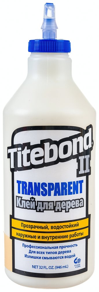 Столярный влагостойкий клей Titebond II прозрачный 1125
