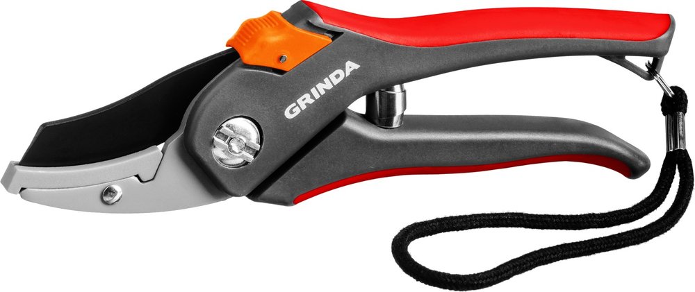 Секатор GRINDA G-28 с двухкомпонентными рукоятками, контактный, 205мм 8-423203_z02