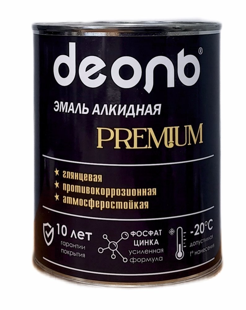 Эмаль с фосфатом цинка алкидная Деоль PREMIUM синяя RAL 5005 глянцевая 0,75л 00033478
