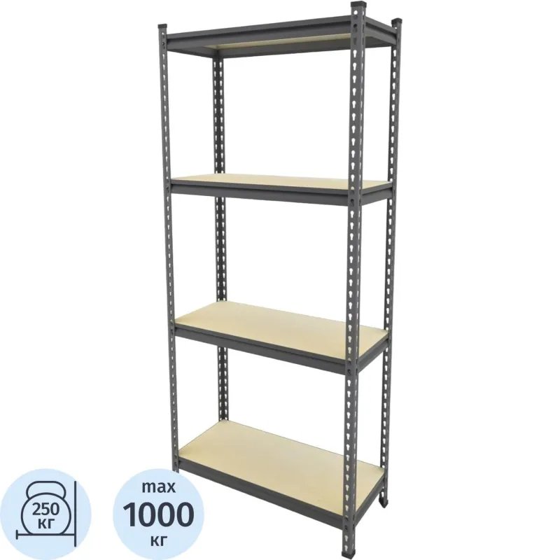Стеллаж металлический Ульт_Everest Beamy Simple-D16-250-30/60/180-4