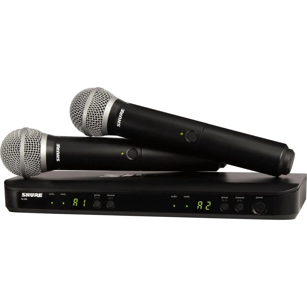 Радиосистема Shure BLX288E/PG58-M17,2-х канальн, с двумя ручн передатчиками