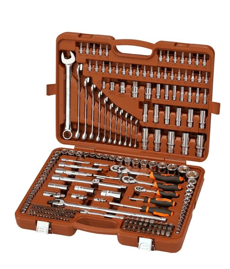 Универсальный набор инструмента Ombra OMT216S 1/4, 3/8, 1/2DR, 216 предметов 59084