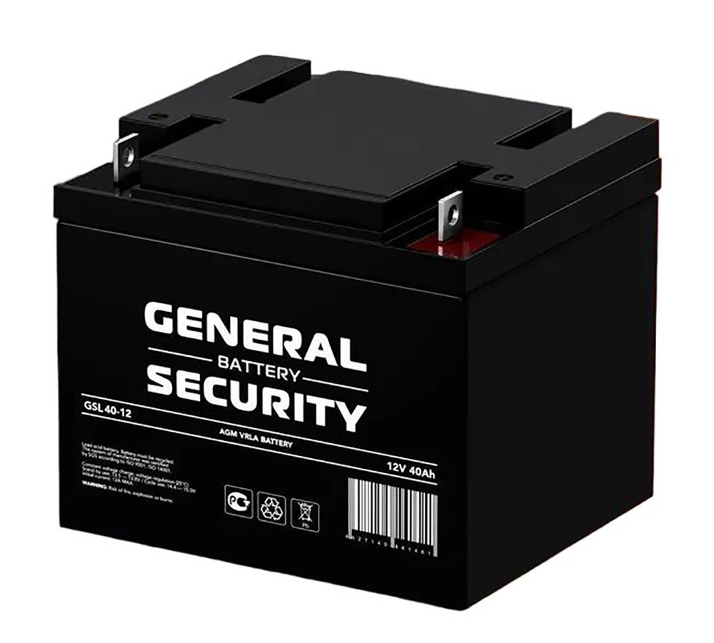 Аккумуляторная батарея General Security GSL40-12 12В, 40 Ач УТ-00000537