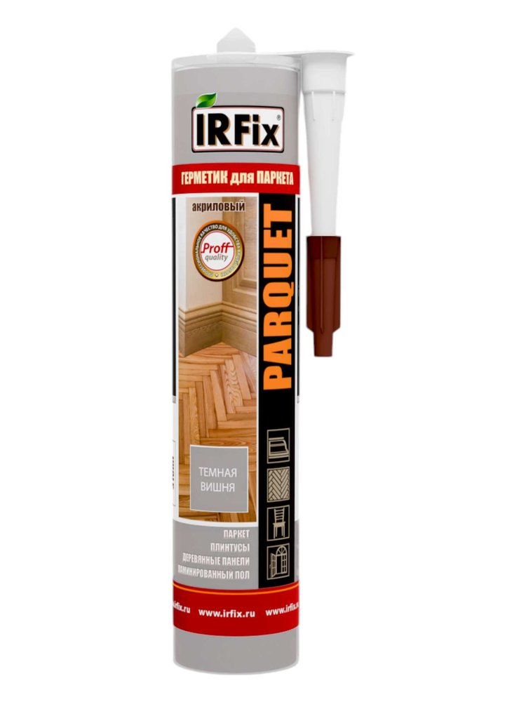 Герметик для паркета IRFIX Parquet 'Темная вишня' акриловый 310мл 20028