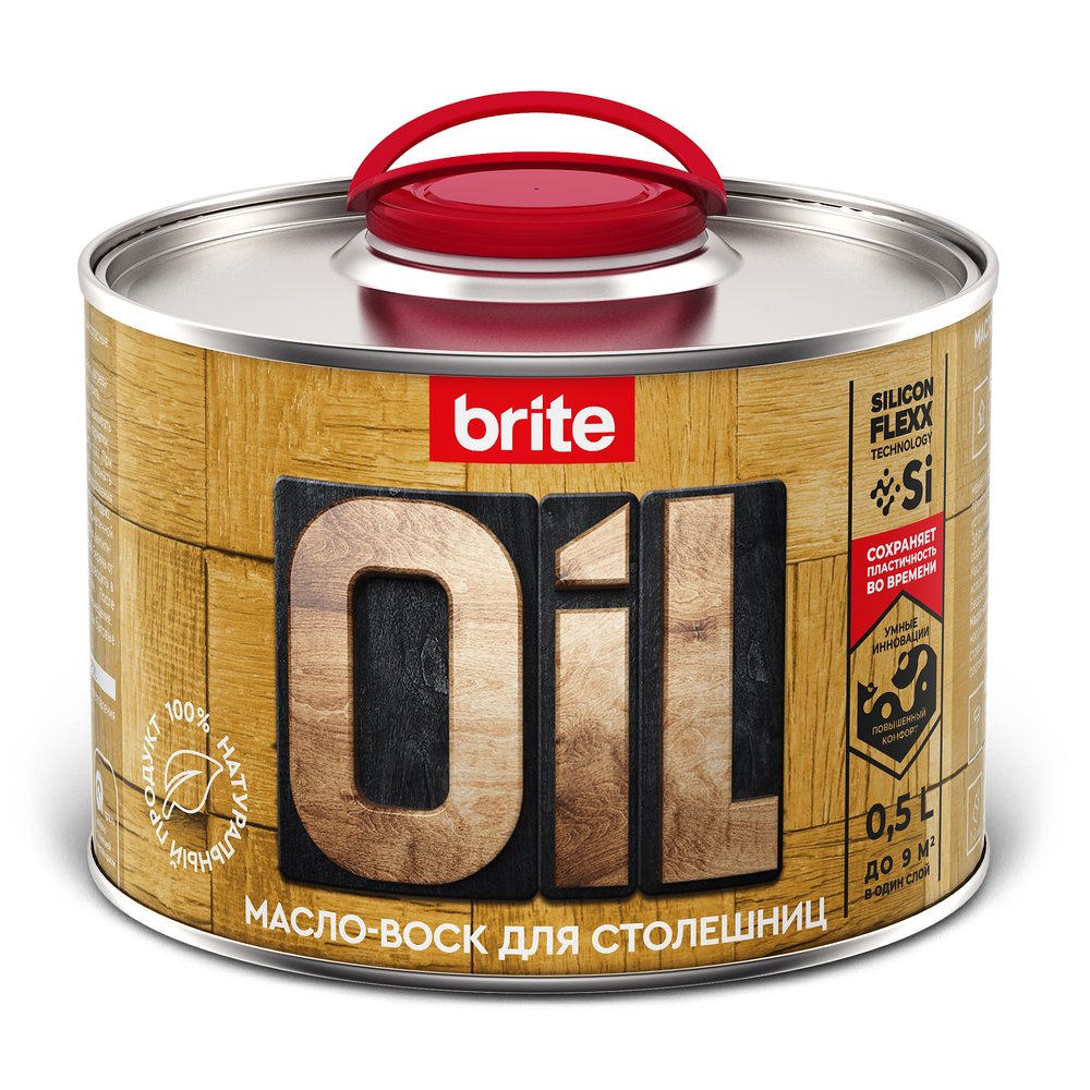 Масло-воск для столешниц BRITE FLEXX банка 0.5 л 212470