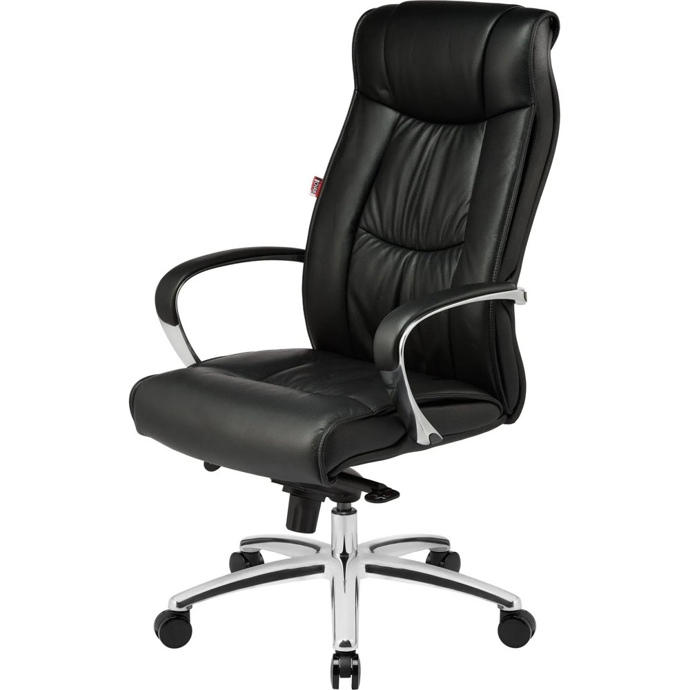 Кресло BN_Fc_Руководителя Echair-534 TL кожа черная, хром