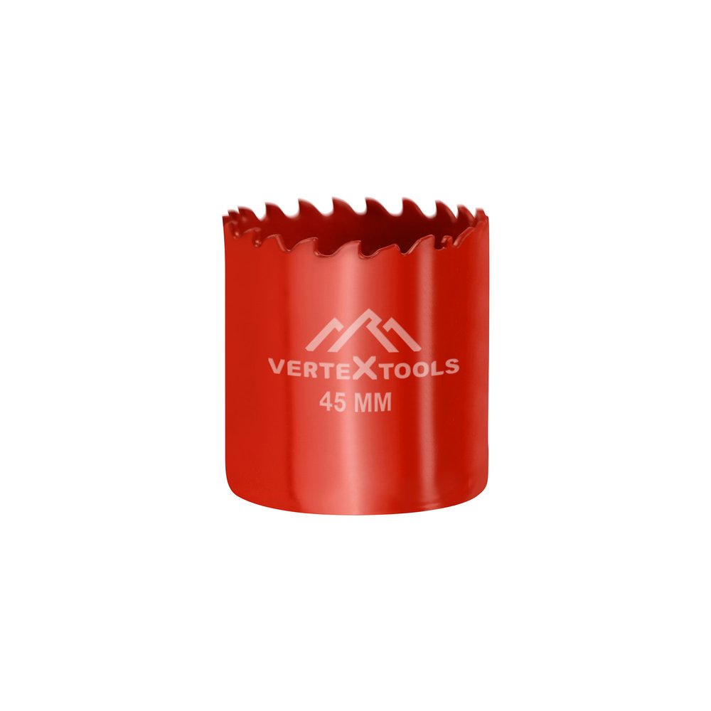 Коронка биметаллическая по металлу 45 мм vertextools 2525-45
