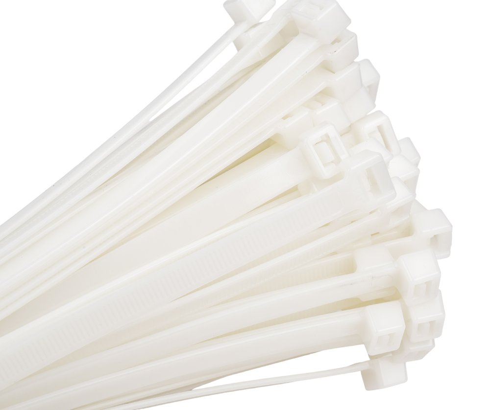 Нейлоновые стяжки FORTISFLEX КСС 9х760 белый 100 штук 50016