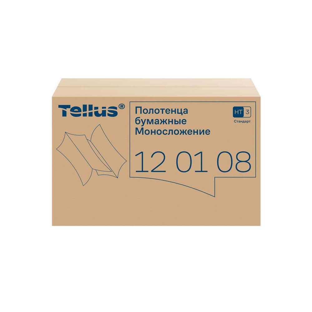 Однослойные полотенца Tellus Universal 120108 сложение ZZ Н3 (20 пачек в уп.) 21133 124556