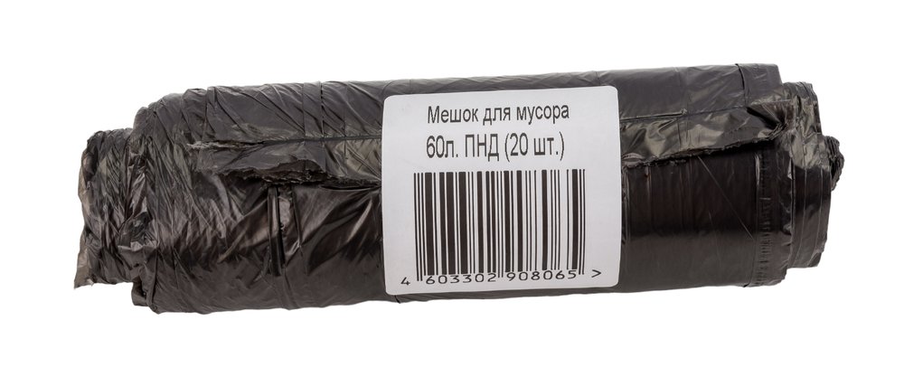Мешок для мусора 60 л, ПНД, 20 шт в рулоне ООО Дом Плёнки Самара 4603302908065