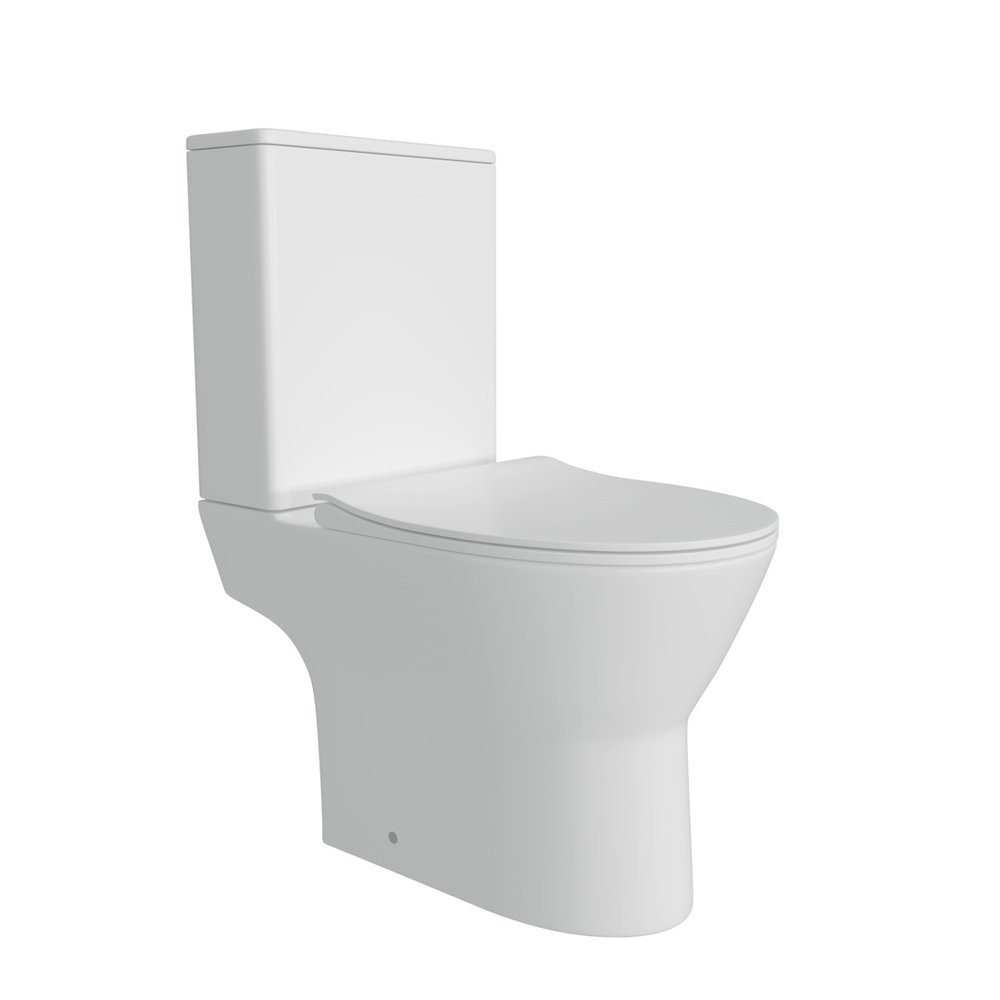 Напольный унитаз Teymi Ritta безободковый, сиденье микролифт T40803 ЦБ-00267141
