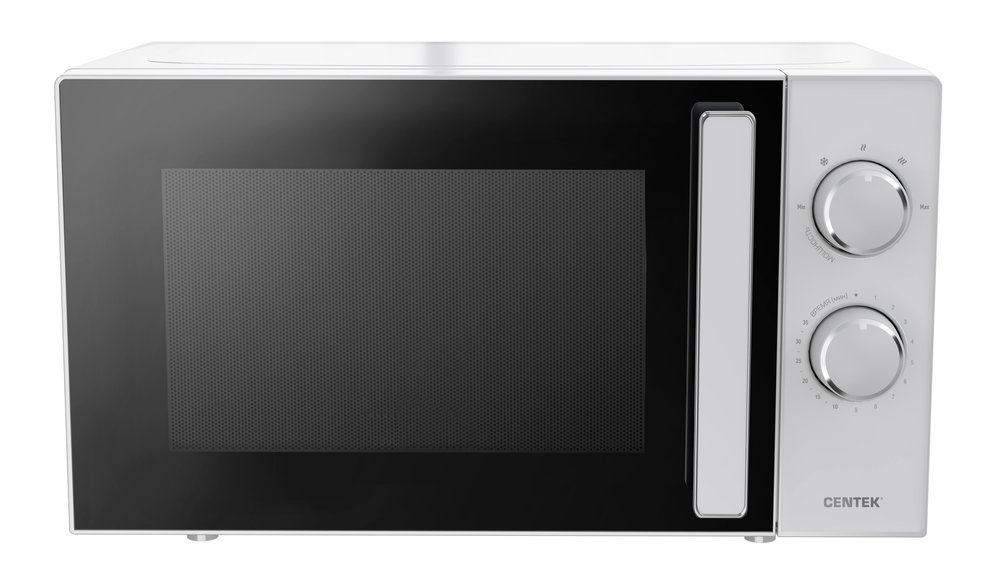 Микроволновая СВЧ печь Centek CT-1560 White 700W, 20 л, 5 режимов, таймер, подсветка, открывание дверцы ручкой
