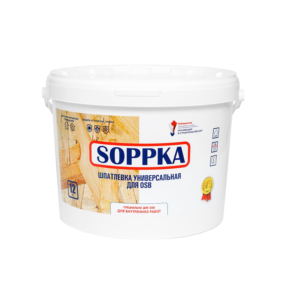Шпатлевка для OSB SOPPKA 12 кг СОП-Шпатлевка-Универсал12