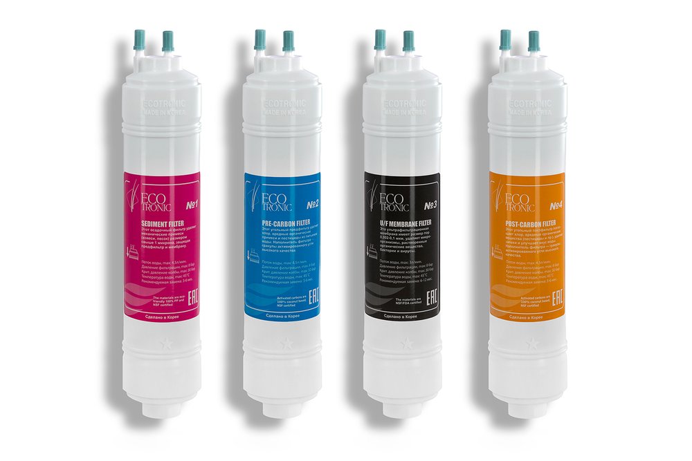 Комплект фильтров c UF 12 дюймов U-тип ECOTRONIC ETK7249/ 7249