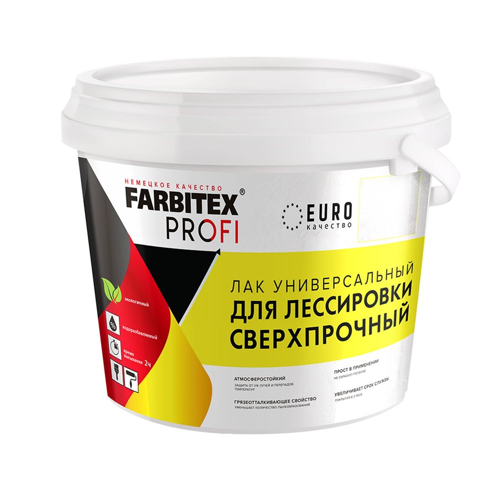 Универсальный лак для лессировки FARBITEX (сверхпрочный, 3 л) 4300008119