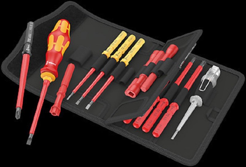 Набор бит с битодержателем WERA  Kraftform Kompakt VDE 18 Universal 1 Tool Finder 1x9x98, 1 x PH 1x157, 1 x PH 2x157, 1 x PZ 1x157, 1 x PZ 2x157, 1x1x154, 1x2x154, 1x1x1 WE-006613