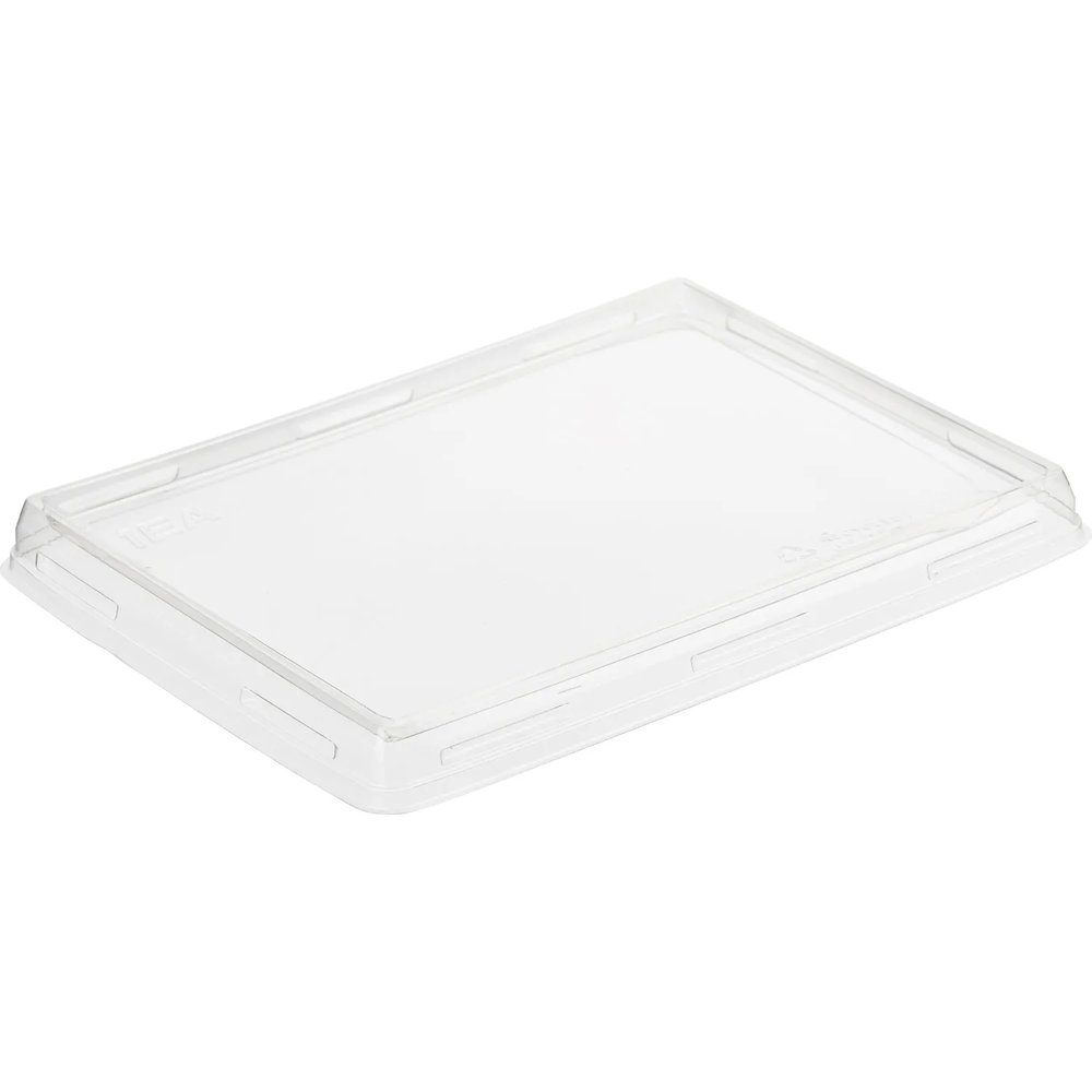 Крышка ПЭТ OneClick (lid 500/0) д/бум.конт., прозр.плос.,400шт/кор