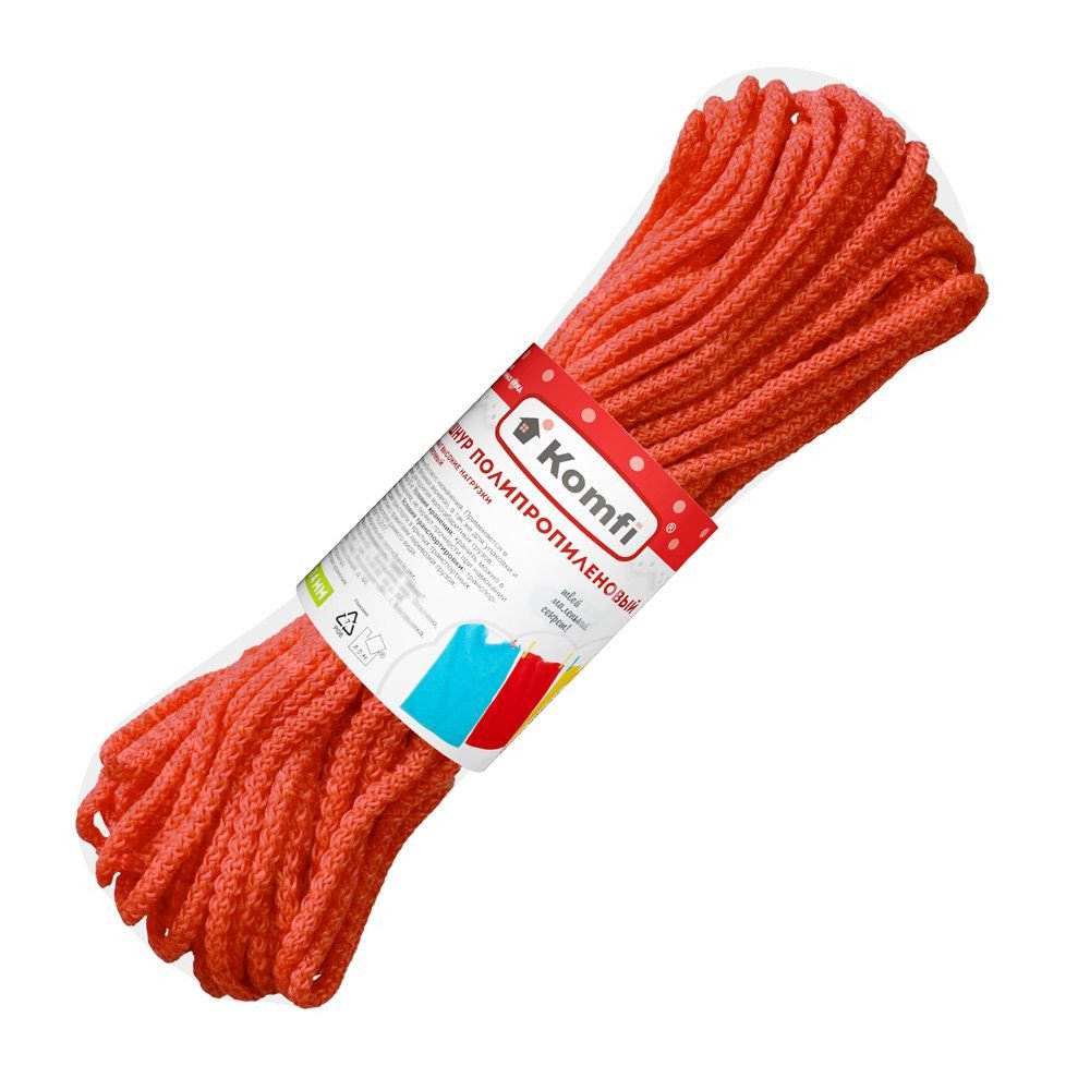 Полипропиленовый шнур Komfi 4 мм x 20 м, ассорти 110008