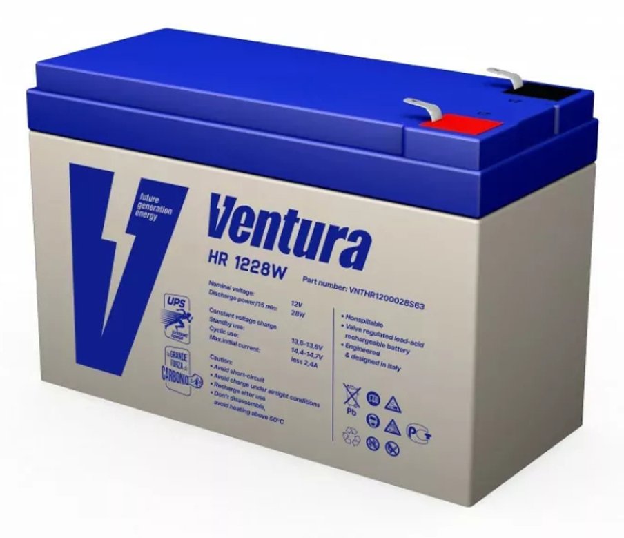 Аккумуляторная батарея 12 В, 7 Ач Ventura HR 1228W