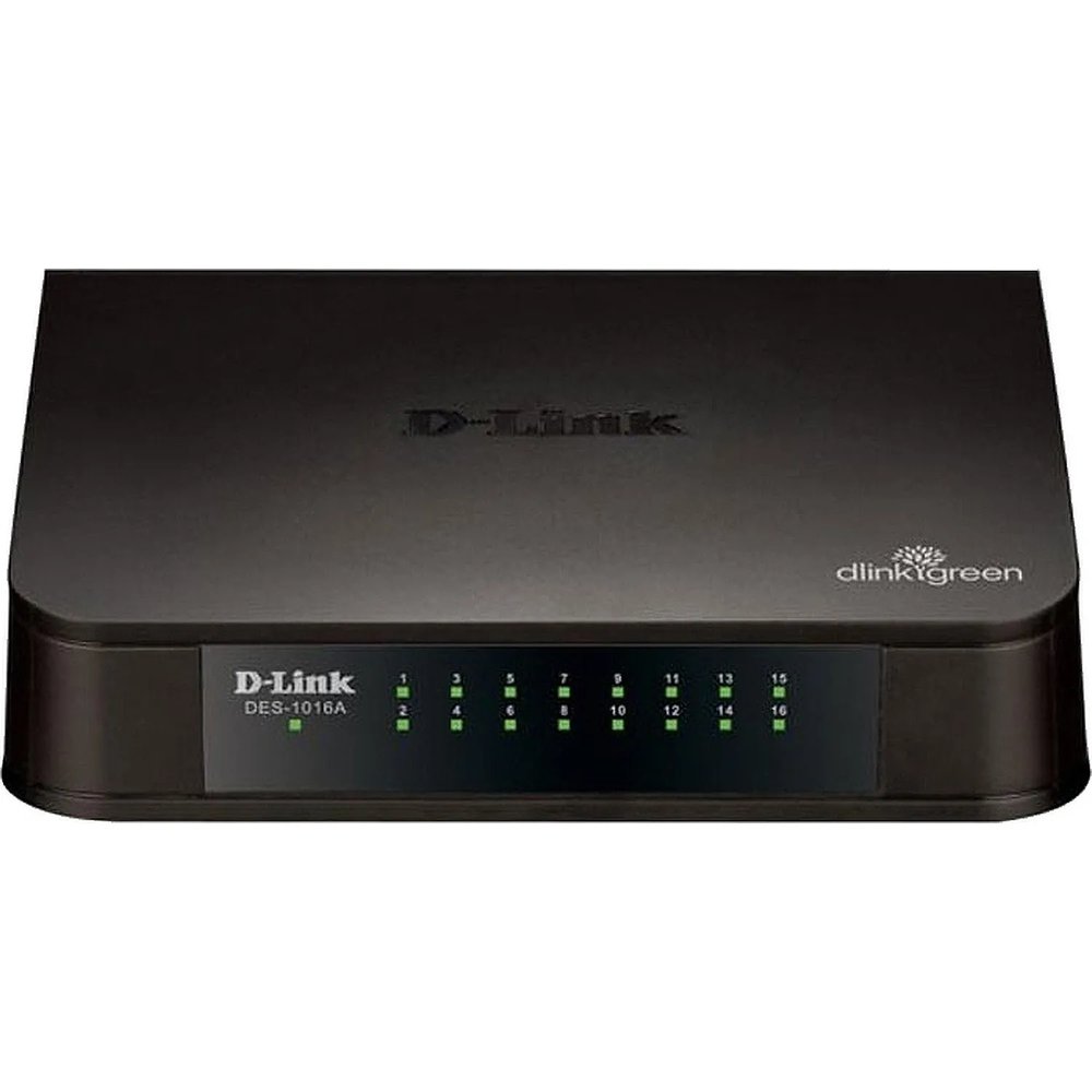 Коммутатор D-Link DES-1016A/E2A 10/100Base-TX функция энергосбережения