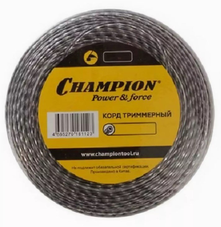 Корд триммерный Tri-twist, нож для резки (2.7 мм, 60 м) Champion C7047