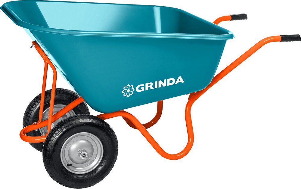 Садовая тачка с кузовом увеличенного объема Grinda Gp-1 260 л, ударопрочный пластиковый кузов 422401