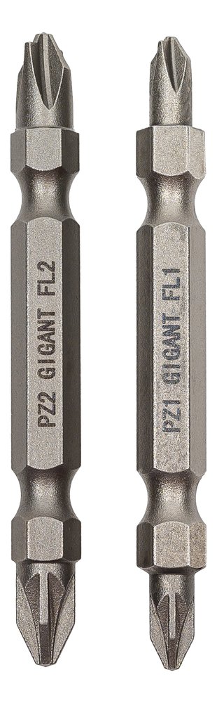 Биты двусторонние комбинированные 2 шт, PZ-FL2, PZ-FL1, 65 мм, S2 Gigant GBS 2C65B
