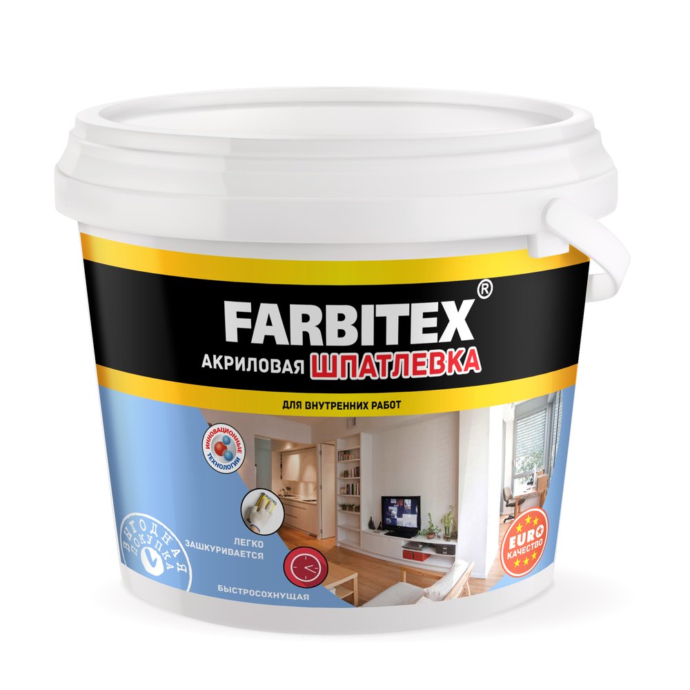 Акриловая шпатлевка Farbitex (для внутренних работ, 15 кг) 4300001566