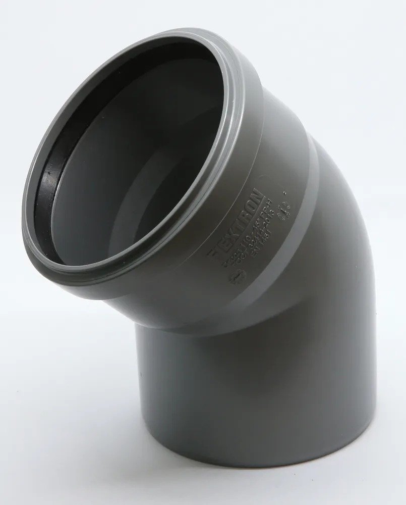 Отвод Flextron D 110 мм 45 градусов, для внутренней канализации 141123