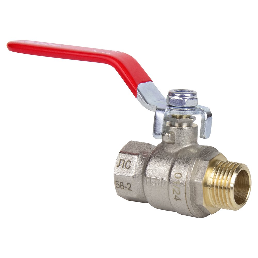 Кран шаровой полный проход TEBO ВН/НАР 1.1/2' ручка T-КШ.202.112.КР.CN