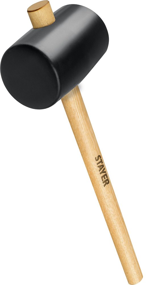 Чёрная резиновая киянка STAYER 900 г 20505-90