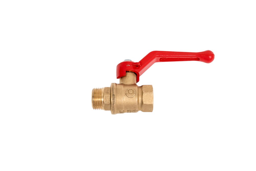 Кран шаровой Valfex N/P59 бирка для воды, 1/2' ВР/НР, ручка рычаг, латунный 11Б27фт1М VF.215.LR1.012.N/P59.Bir