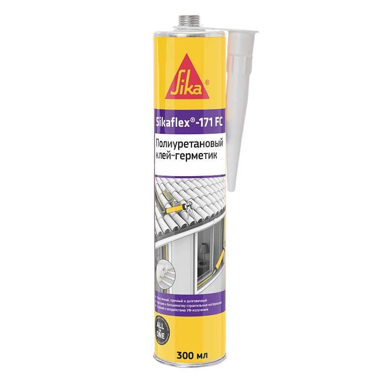 Эластичный полиуретановый клей-герметик SIKA Flex-171 FC белый Картридж 300мл. 752096