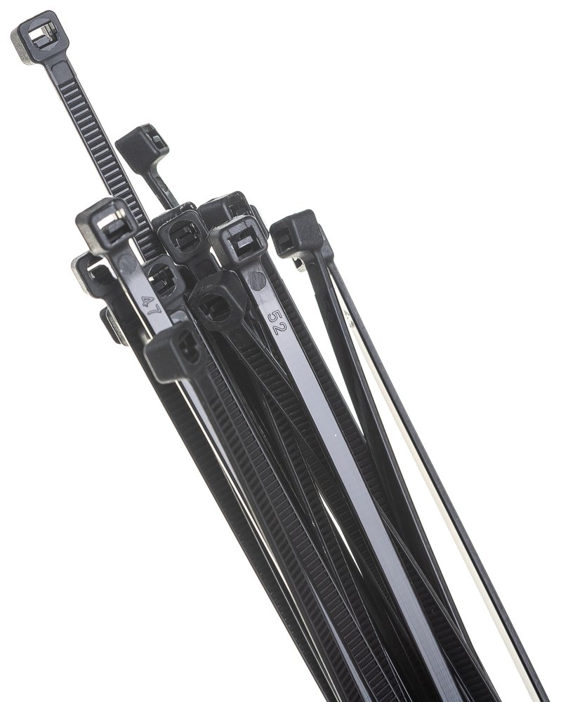 Нейлоновые стяжки FORTISFLEX НСС EasyFix 4x300 черный, 100 шт. 84816