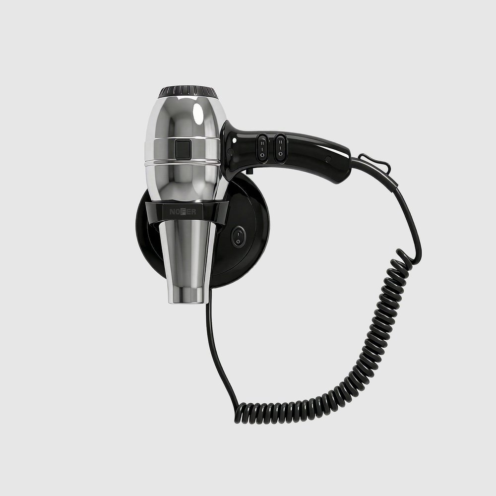 Фен настенный Nofer HOTEL LINE глянцевый 1800 W нерж. сталь 02057.B