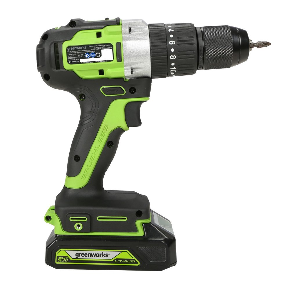 Аккумуляторная дрель-шуруповерт GreenWorks GD24DD60K2 3704107UA