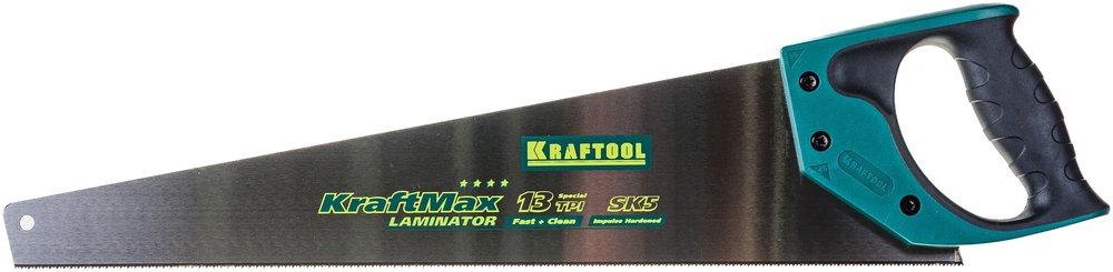 Ножовка Kraftool EXPERT KraftMax LAMINATOR, специальный закаленный зуб, быстрый и точный рез, 13/14 TPI, 500мм 15225-50