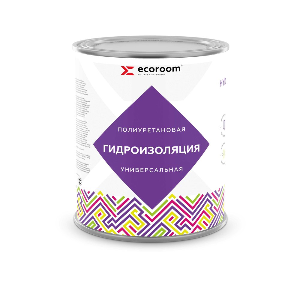 Полиуретановая универсальная гидроизоляция ECOROOM HYDRONEED серая, 1 кг 443-1-1
