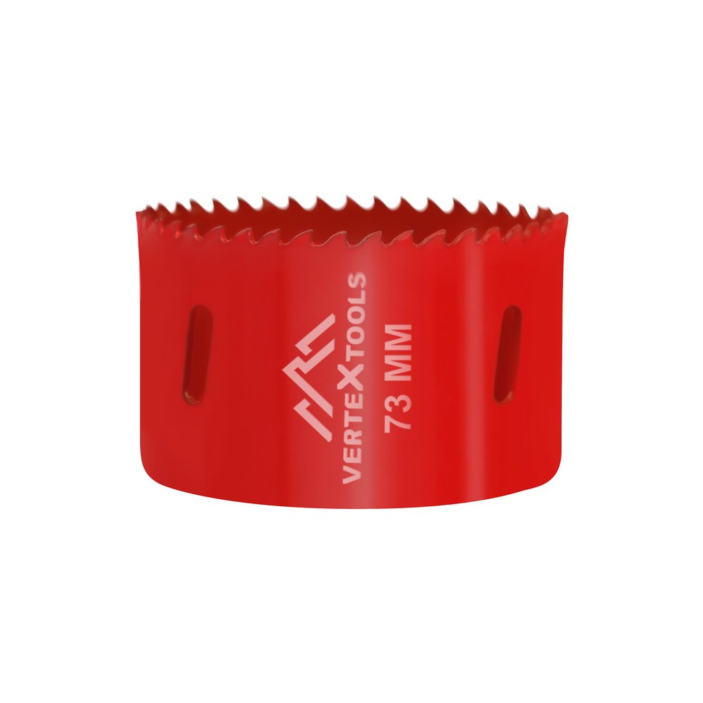 Коронка биметаллическая по металлу 73 мм vertextools 2525-73