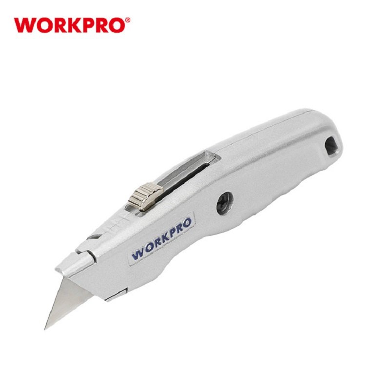 Строительный выдвижной нож WORKPRO алюминиевый WP213006