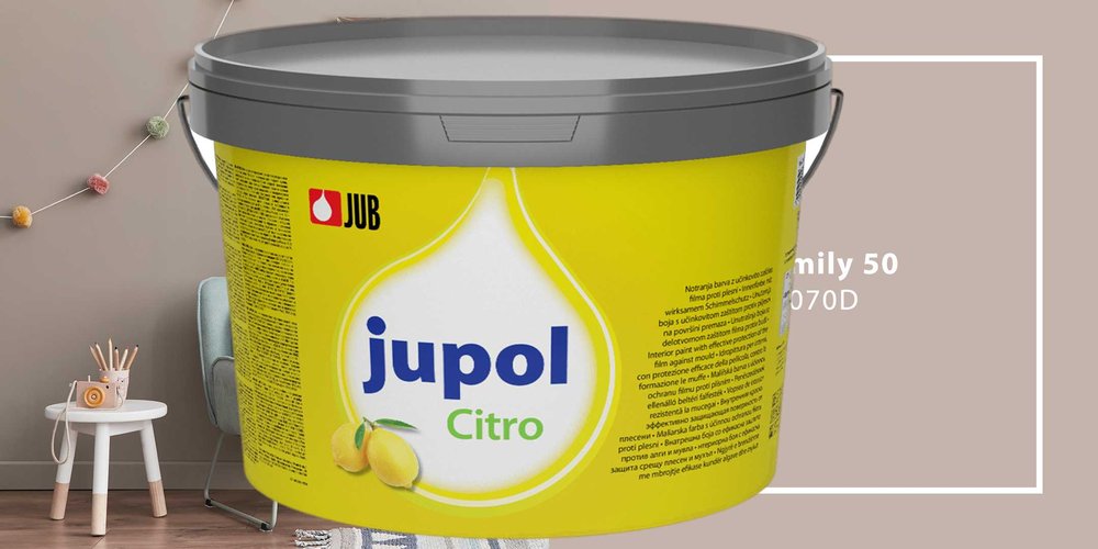 Краска для стен и потолков с запахом лимона JUB JUPOL CITRO 2л, цвет: 070D 1002539-070D
