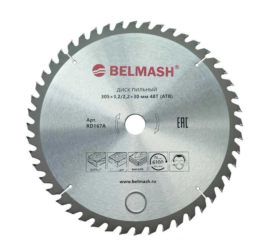 Диск пильный 305x3.2/2.2x30 мм, 48T Белмаш RD167A