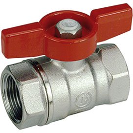 Шаровой кран Giacomini, R251D, 1/2, ВВ, ручка-бабочка красная, хромированный R251X003