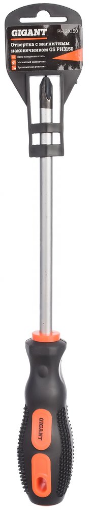Отвертка Gigant PH3x150 с магнитным наконечником GS PH3150