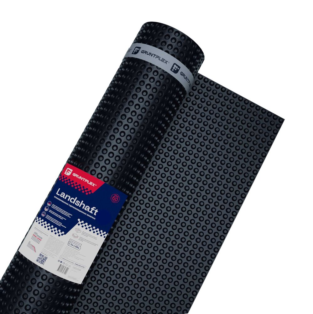 Профилированная мембрана Gruntflex Landshaft 1х20 м, 20 кв.м GRULA.1.20