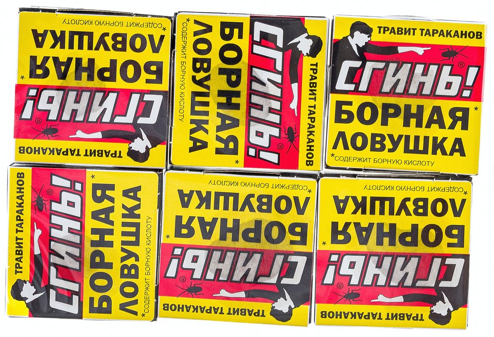 Борные ловушки, усиленные, от тараканов СГИНЬ! № 88 6 шт., упаковка 18032