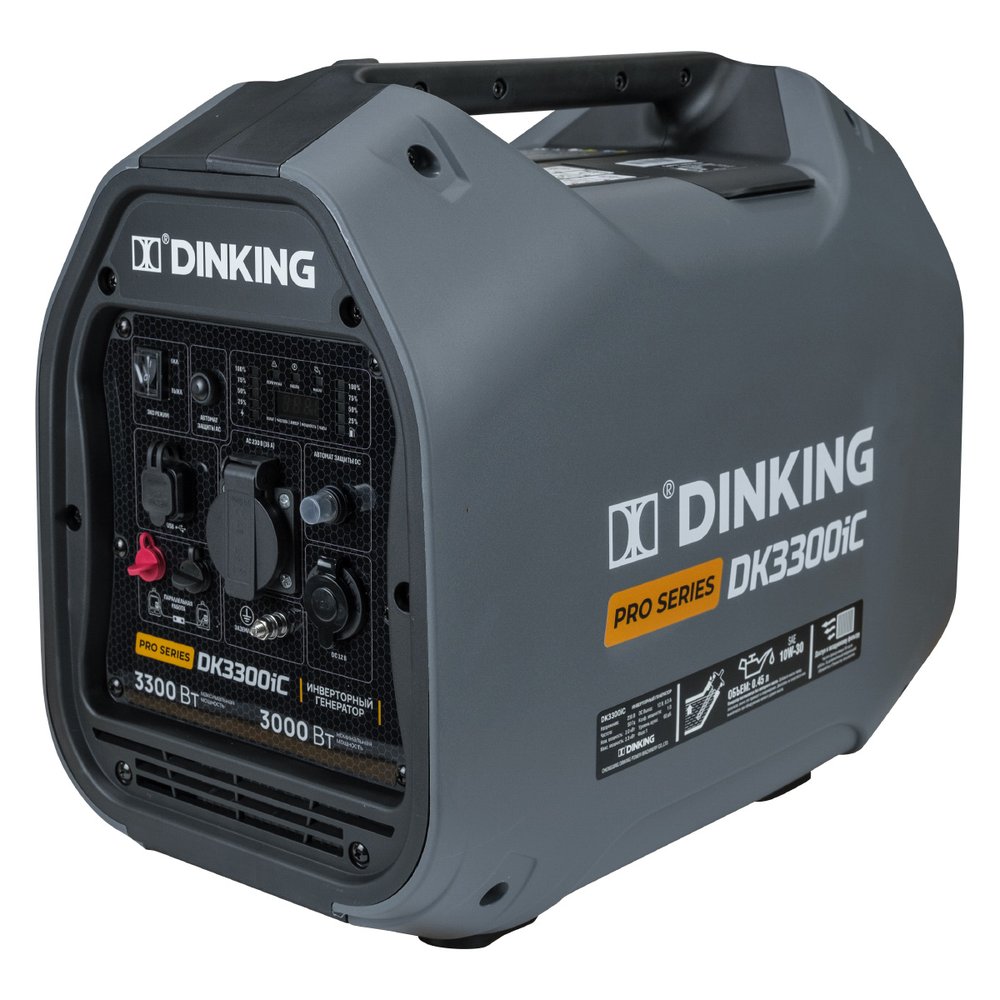 Бензиновый инверторный генератор Dinking DK3300iC (3,3 кВт, 230 В/50Гц, DK164F/P-2, бак 4 л) ГЕН033