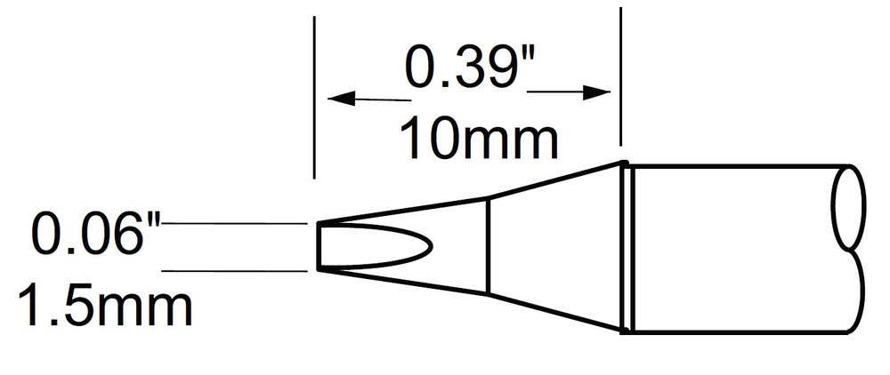 Наконечник (1.5х10 мм, клин) для MFR-H1  METCAL SFP-CH15